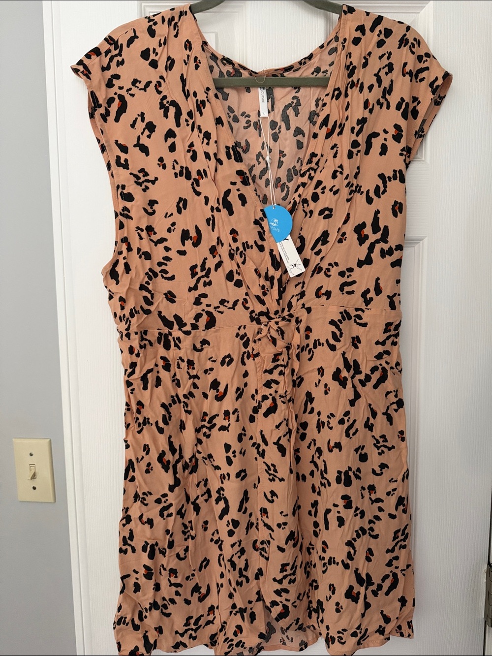 Cupshe Tan Leopard Print Swim Coverup